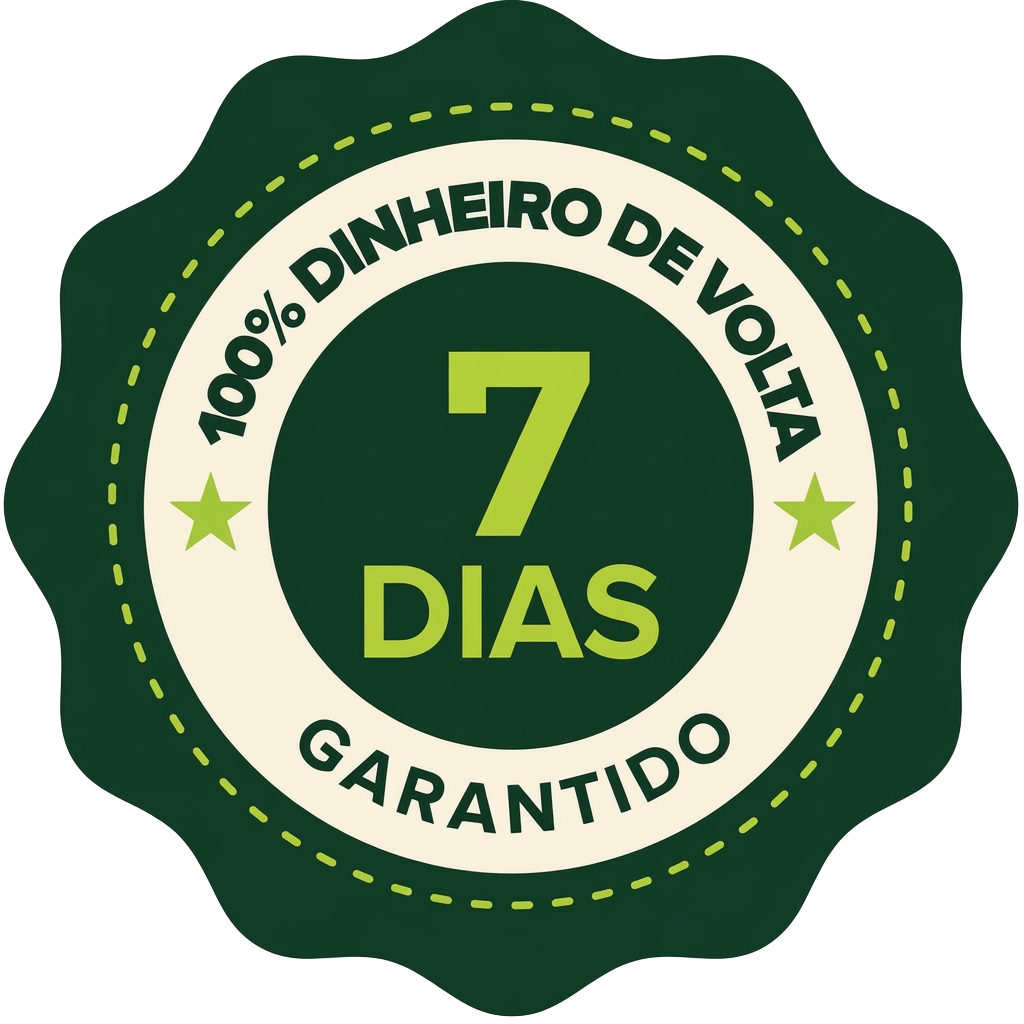 Selo 100% dinheiro de volta — 7 dias de garantia